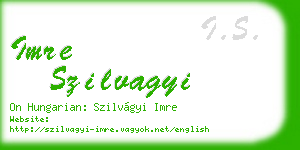 imre szilvagyi business card
